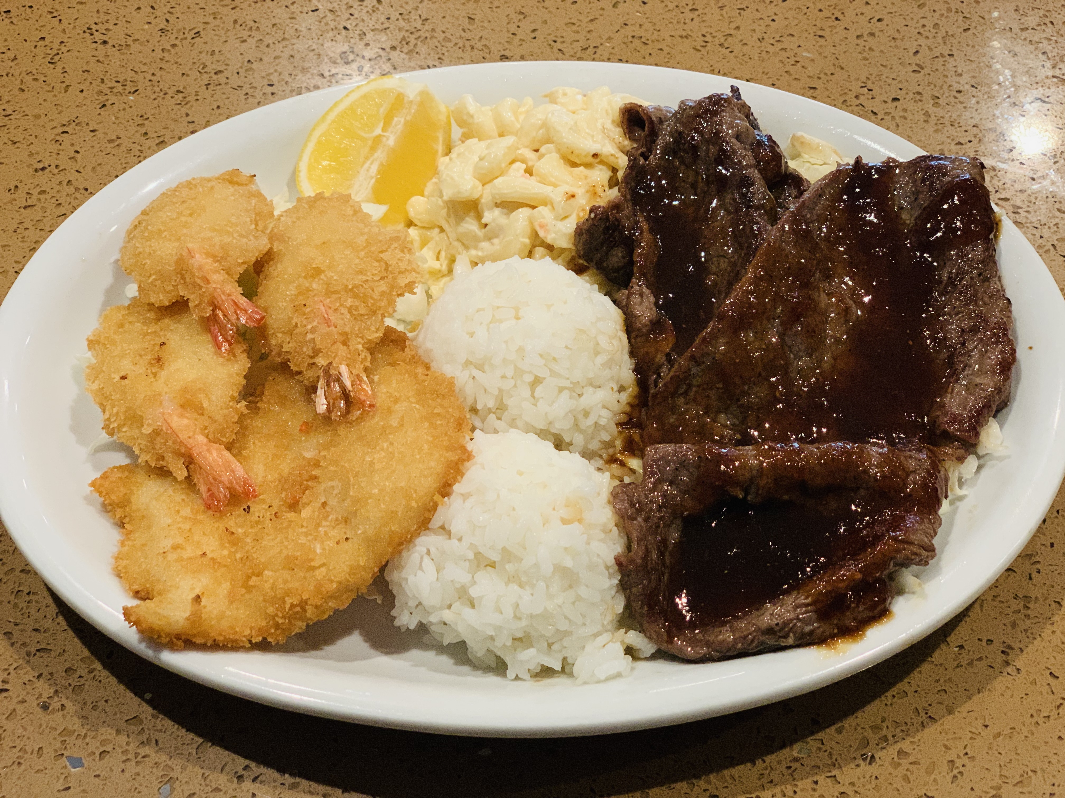 Order A4. Half and Half Plate food online from Mahalo! store, San Francisco on bringmethat.com