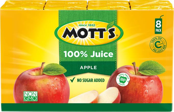 Order Mott's 100% Original Apple Juice Boxes (6.75 oz x 8 ct) food online from Rite Aid store, Grafton on bringmethat.com