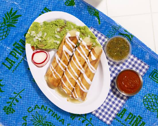 Order Flautas food online from La Pina Cantina Mexican Grill store, Foothill Ranch on bringmethat.com