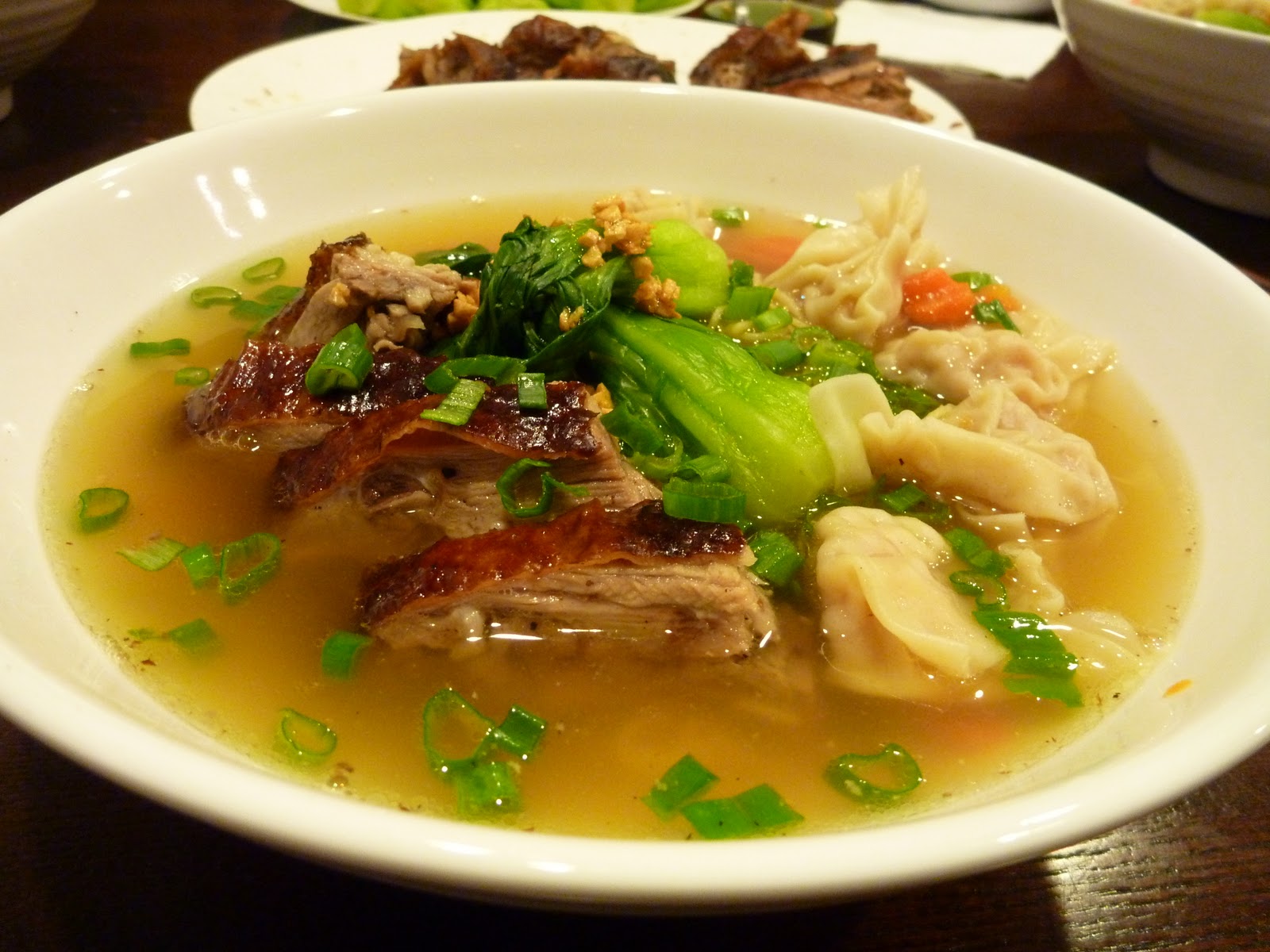 Order Roast Duck Wonton Soup food online from Okinawa Asian Bistro store, Yorktown Heights on bringmethat.com