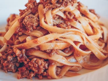 Order Pasta with Bolognese Sauce - Pasta food online from Mario The Baker store, Miami on bringmethat.com