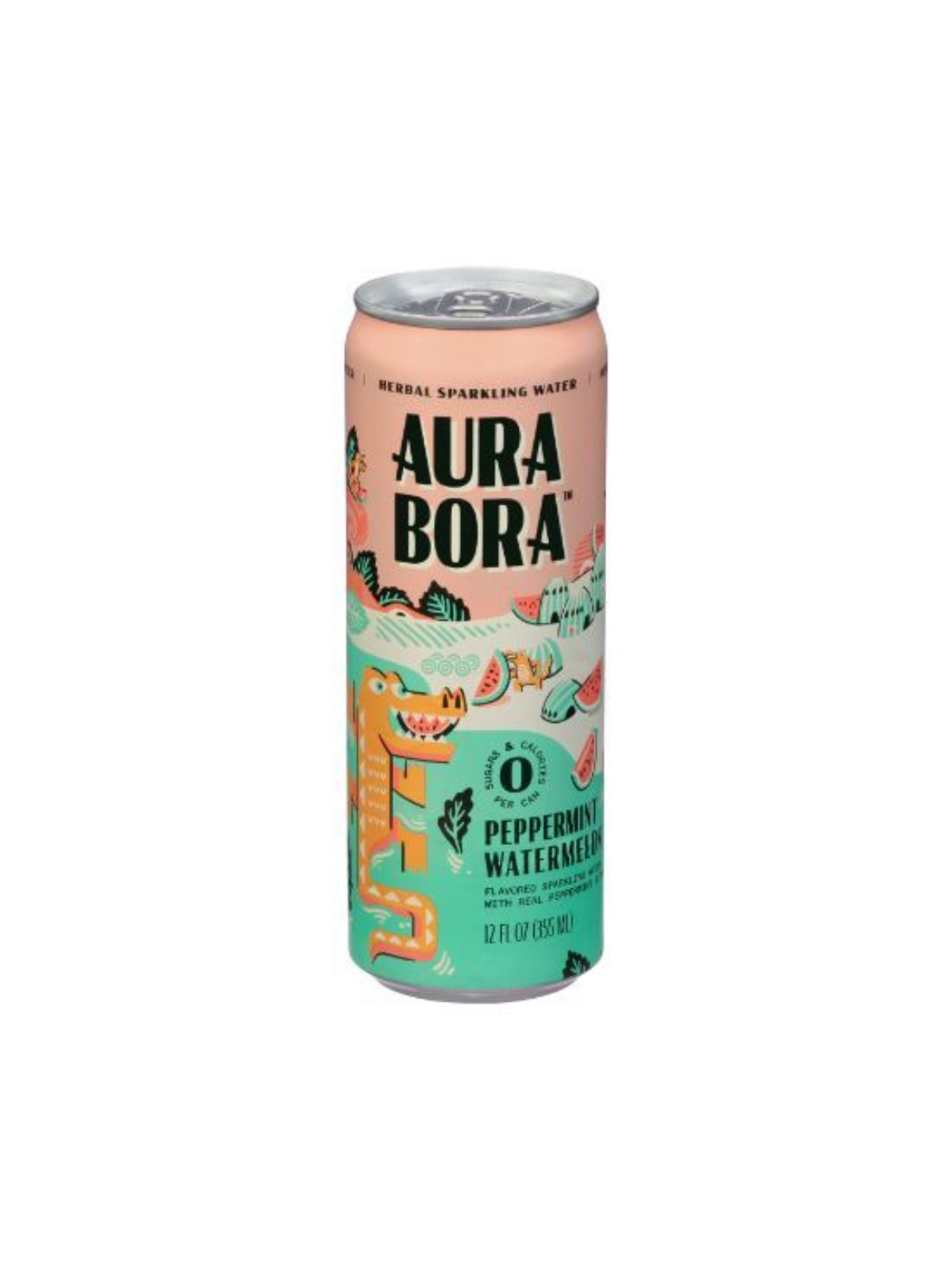 Order Aura Bora Peppermint Watermelon Sparkling Water (12 oz) food online from Goodees Cravings store, Los Angeles on bringmethat.com