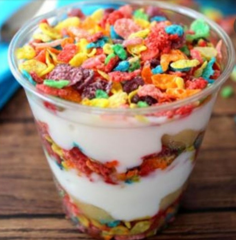 Order Fruity Pebbles Parfait  food online from Bagels & More store, Edgewater on bringmethat.com