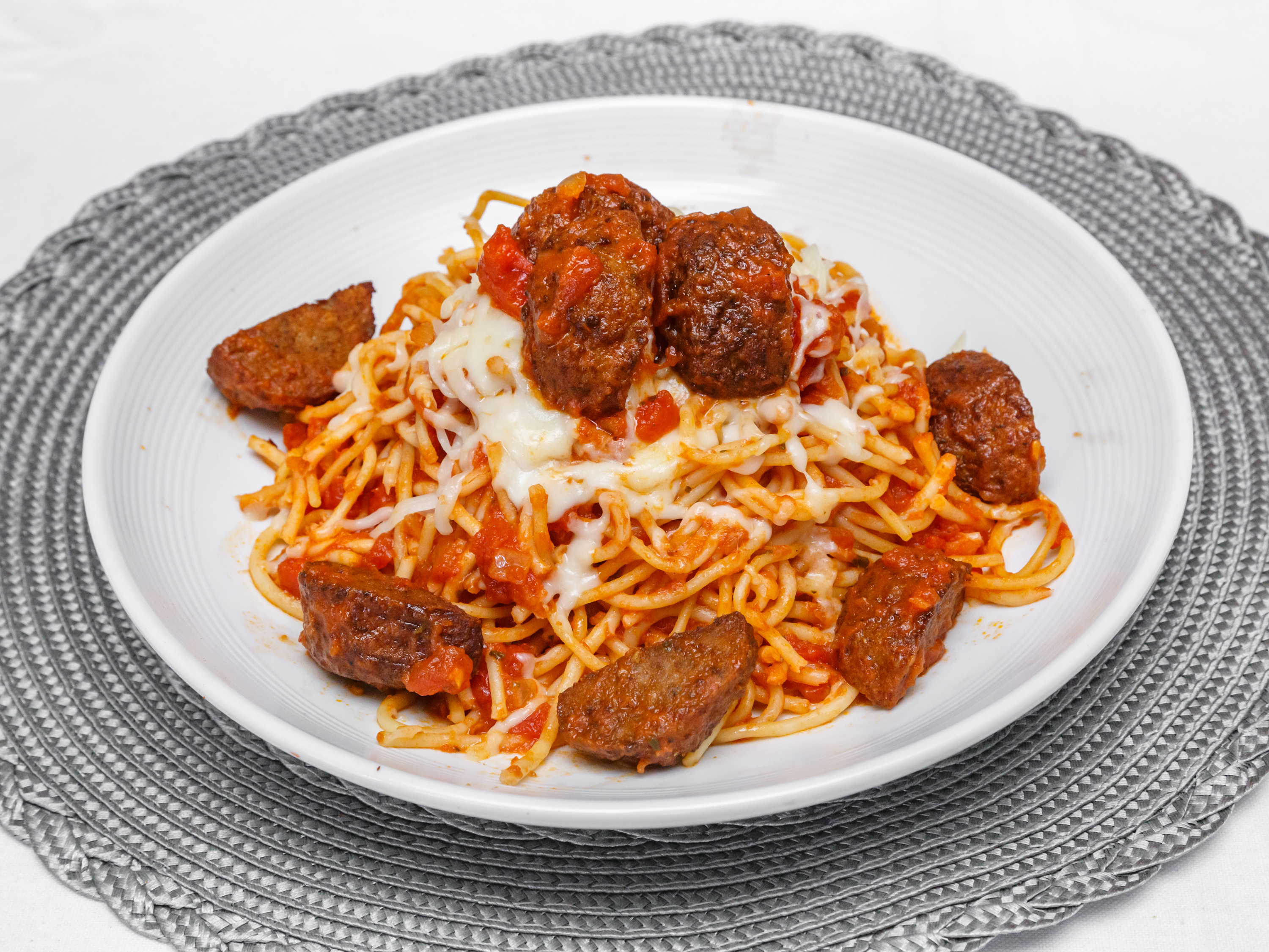 Order Spaghetti and Meatballs  food online from Olive Mediterranean store, Pittsburgh on bringmethat.com