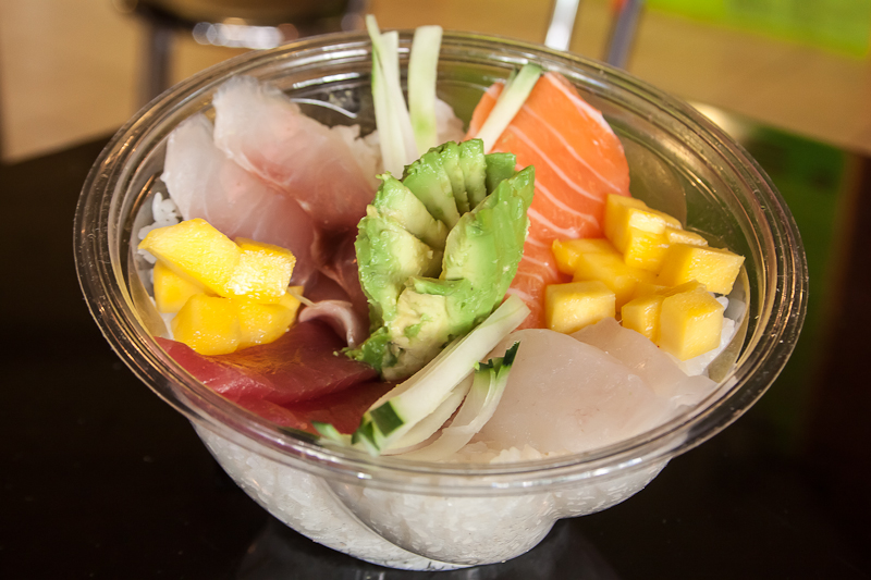 Order Chef Deluxe Sashimi Rice Bowl food online from Sushi sushi store, New York on bringmethat.com
