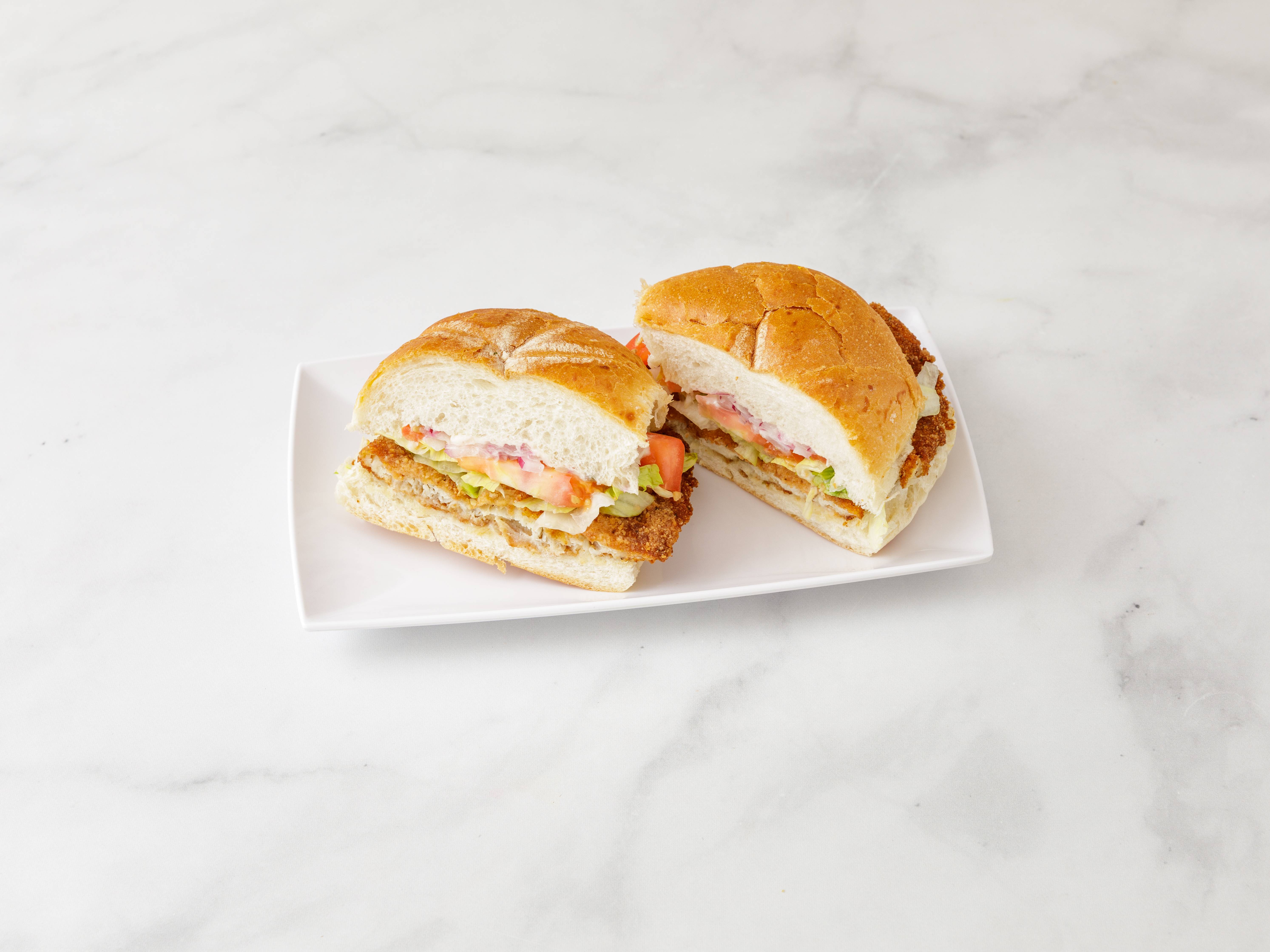 Order Fish Sandwich food online from Crown Fried Chicken & Pizza store, hackensack on bringmethat.com