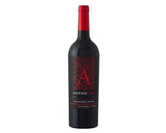 Order Apothic Red, 750mL wine (13.5% ABV) food online from Divine Wine and Spirits store, San Diego on bringmethat.com