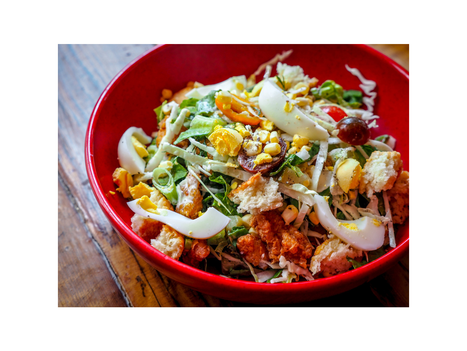 Order Popcorn Chicken Cobb Salad food online from Roots Handmade Pizza - West Town store, Chicago on bringmethat.com
