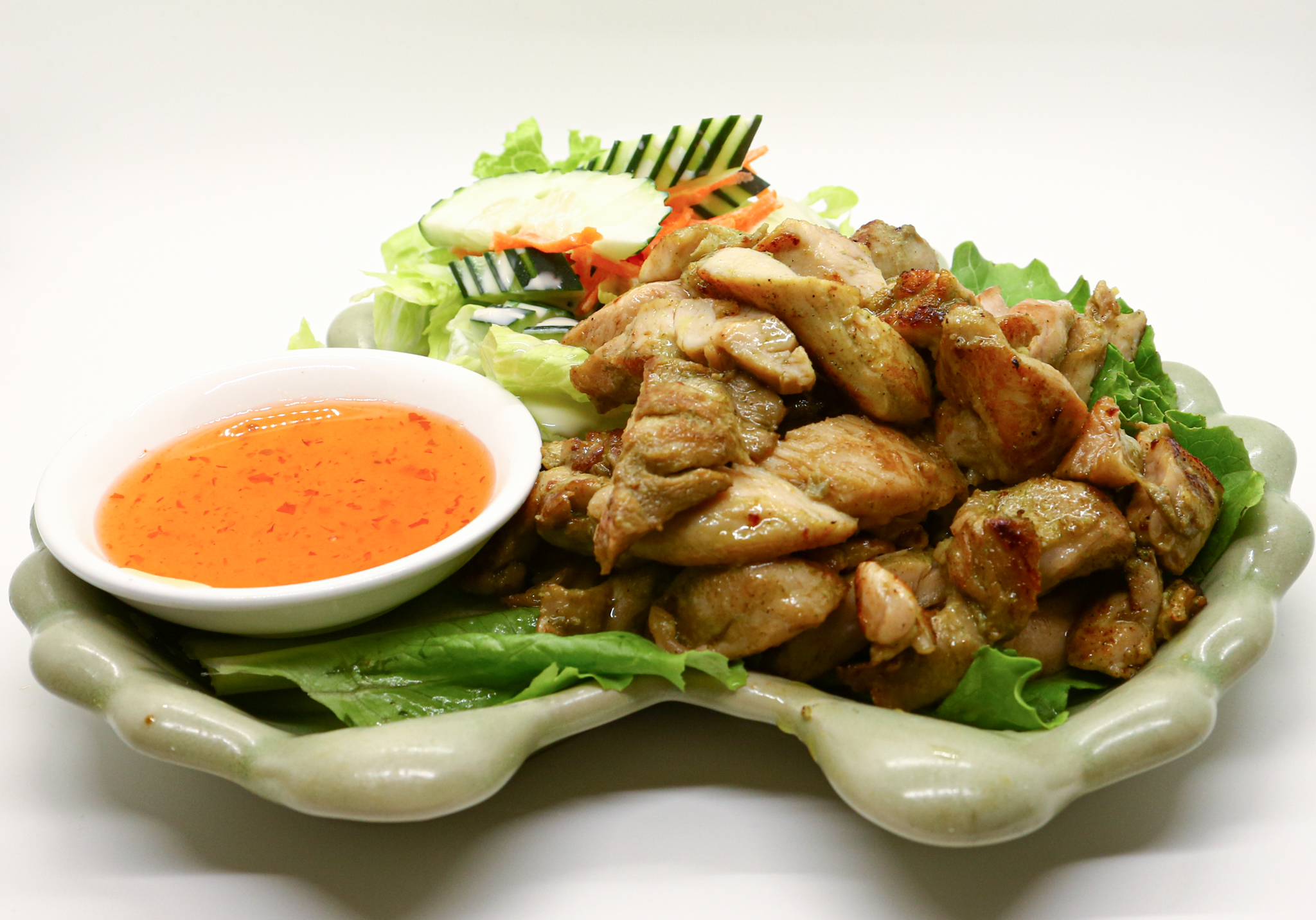 Order BBQ Chicken (Gai Yang) ไก่ย่าง food online from Patpong Thai Cuisine store, San Francisco on bringmethat.com