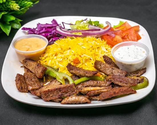 Order Gyro Plate food online from Kabora Afghan Cuisine store, Littleton on bringmethat.com