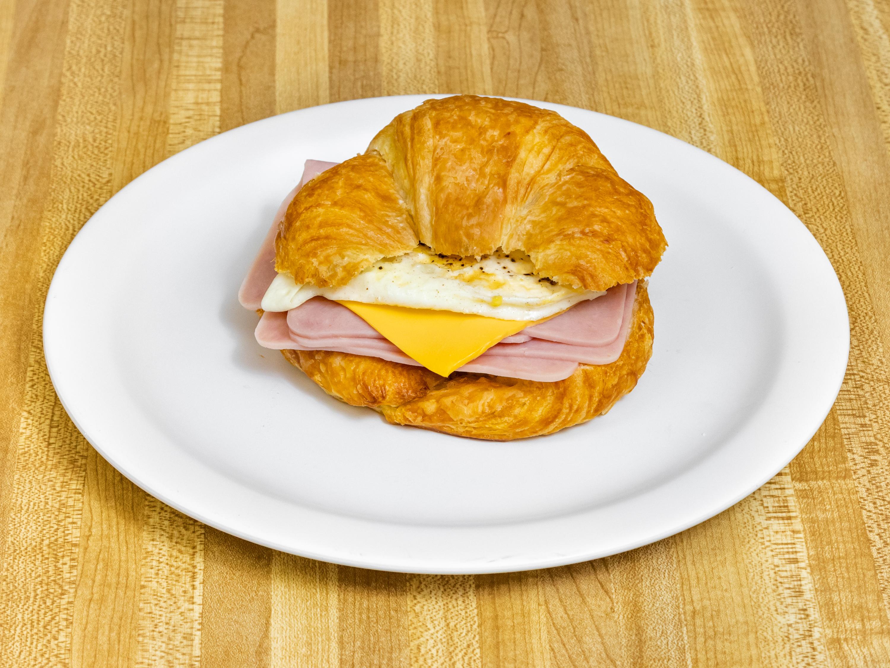 Order Ham, Egg and Cheese Croissant food online from Donut Palace store, Garland on bringmethat.com