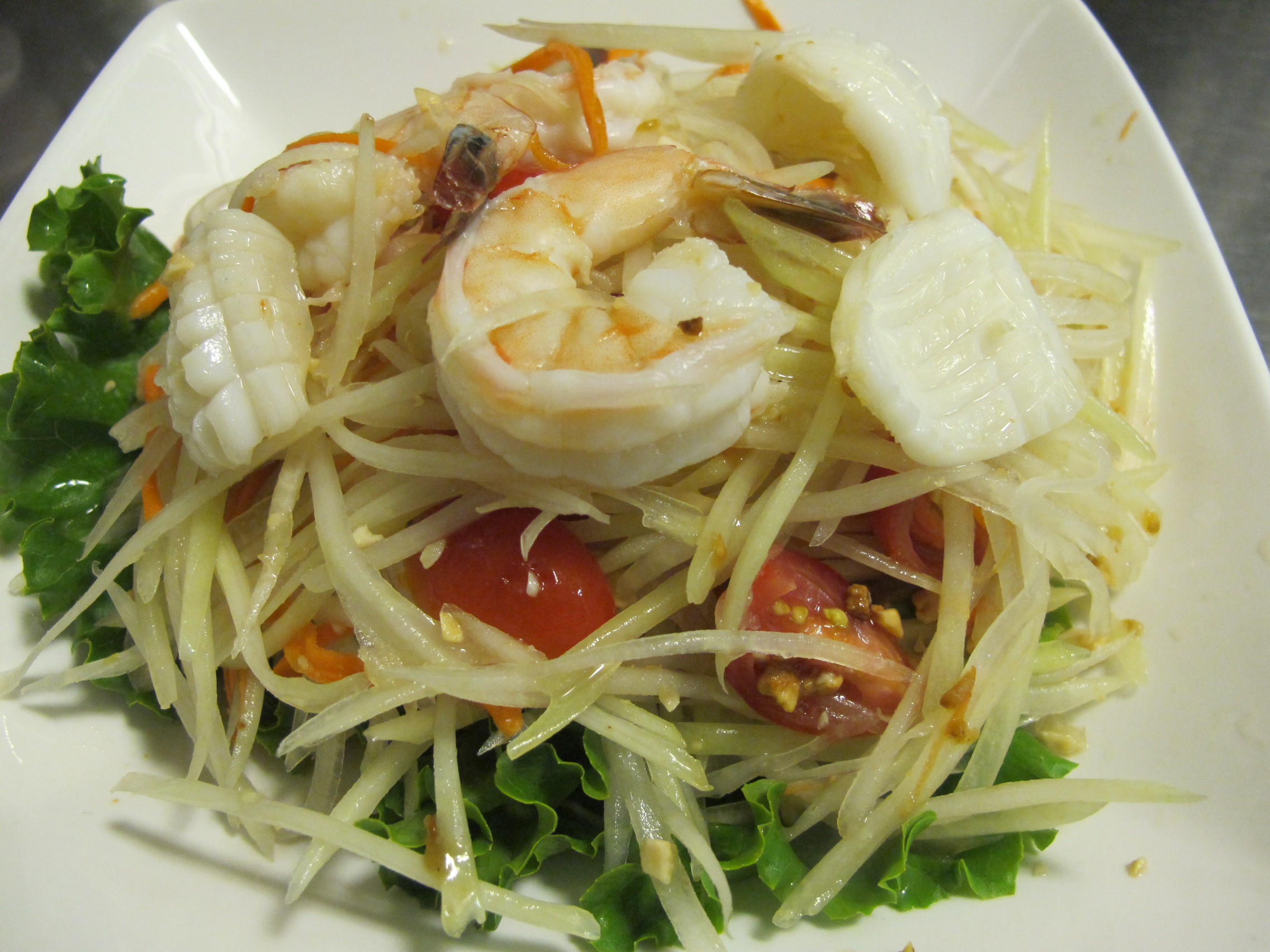 Order 20. Som Tum Talay (seafood) : Thai style  food online from Thailand Restaurant store, Modesto on bringmethat.com