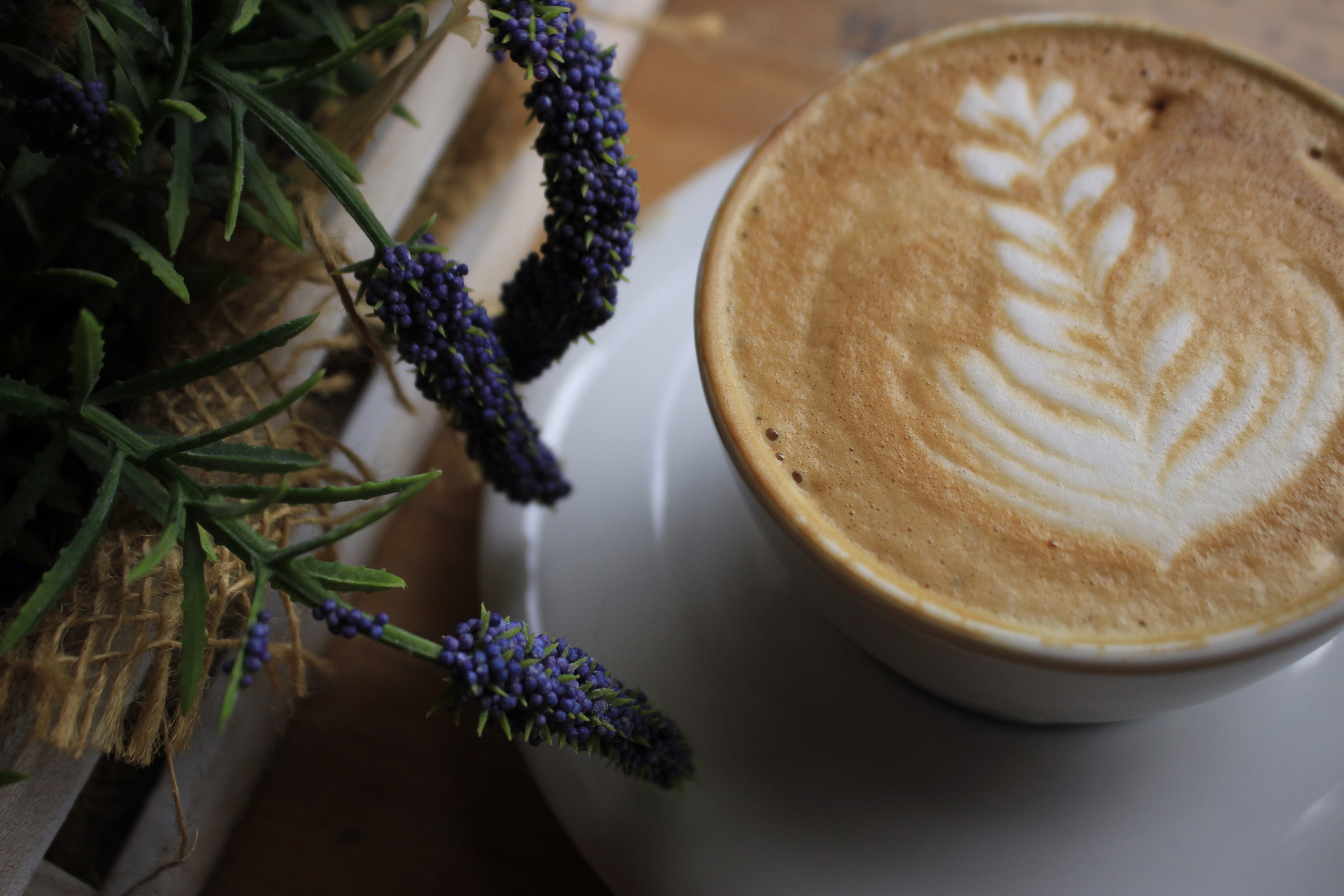 Order Lavender Latte food online from The Coffee Tale store, Huntington Beach on bringmethat.com