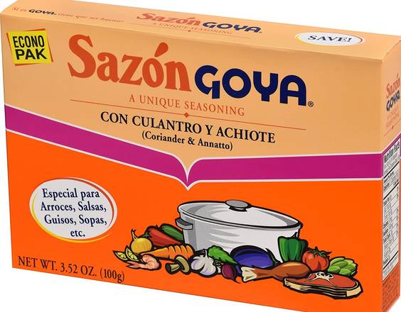 Order Goya Sazon with Coriander & Annatto (3.52 oz) food online from Ctown Supermarkets store, Uniondale on bringmethat.com
