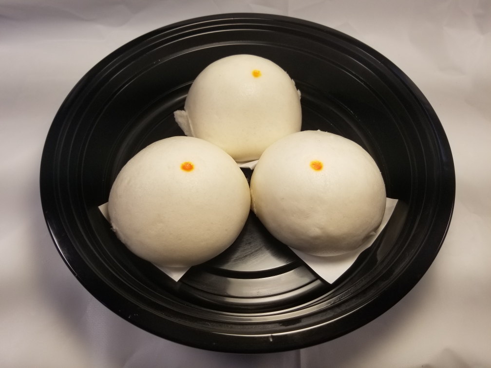 Order Steamed Custard Bao (3pcs.) food online from Lucky Deli store, Los Angeles on bringmethat.com