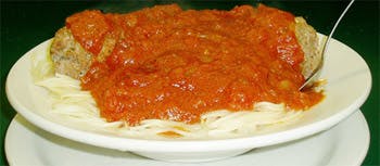 Order Pasta with Meatballs - Pasta food online from Primas Pasta & Pizza Restaurant store, Fort Worth on bringmethat.com