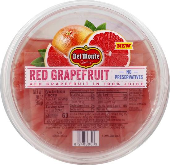 Order Del Monte · Red Grapefruit in 100% Juice (20 oz) food online from Albertsons store, Eugene on bringmethat.com