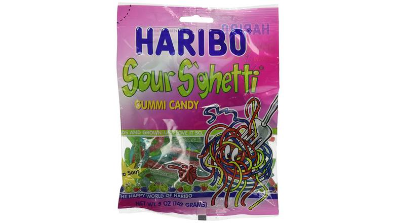 Order Haribo Sour Spaghetti Gummy Candy food online from Trumbull Mobil store, Trumbull on bringmethat.com