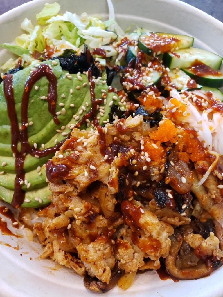 Order Spicy Chicken Mixed Rice Bowl food online from Le Cafe Market store, Arlington on bringmethat.com