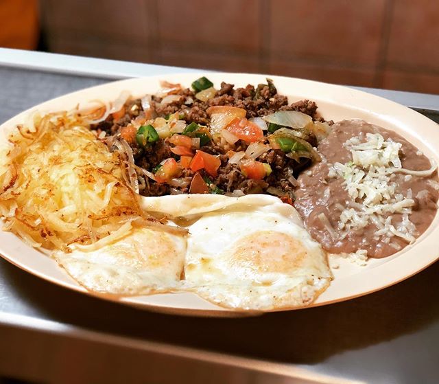 Order Ranchero Steak and Eggs  food online from Cuauhtemoc Cafe store, El Paso on bringmethat.com