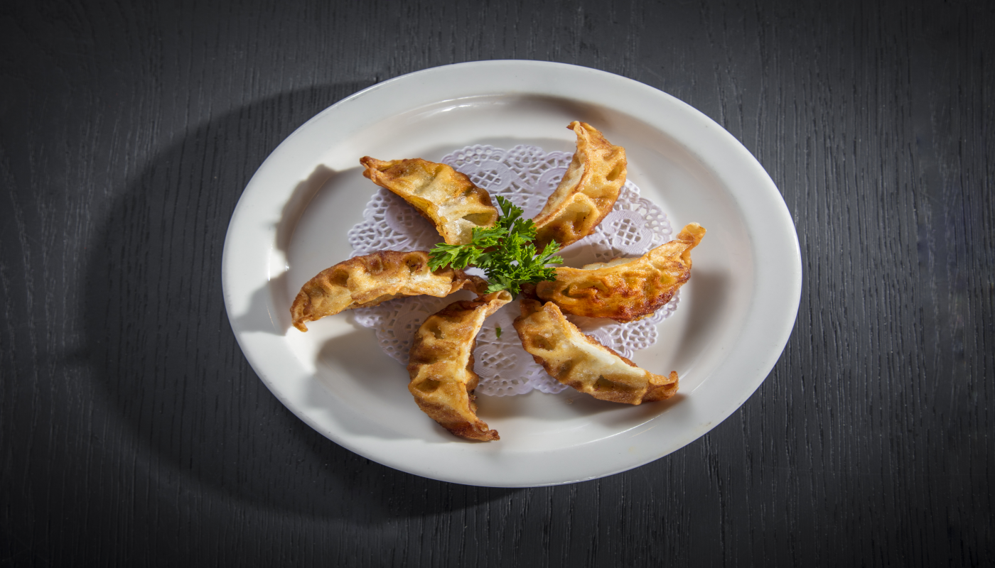 Order S11. Fried Beef Gyoza food online from Starfish Sushi - Downey store, Downey on bringmethat.com