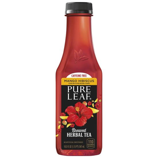 Order Pure Leaf Brewed Herbal Tea Mango Hibiscus Bottle (18.5 oz) food online from Rite Aid store, Laurel on bringmethat.com