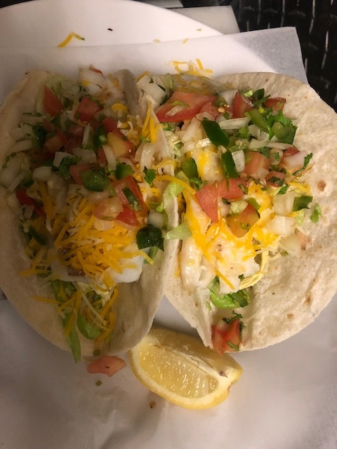 Order Baja Fish Tacos (2) food online from Britannia Arms store, San Jose on bringmethat.com