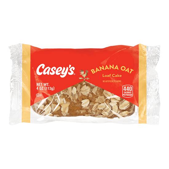 Order Casey's Banana Oat Loaf Cake 4oz food online from Casey's store, Lincoln on bringmethat.com