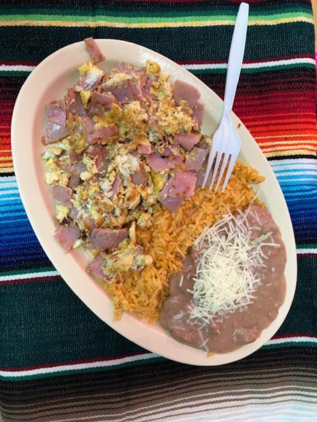 Order Huevos and Jamon PLATE food online from Taqueria El Tapatio 7 store, Oxnard on bringmethat.com