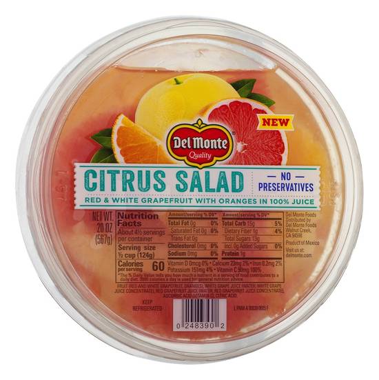 Order Del Monte · Citrus Salad Oranges, Red & White Grapefruit in Juice (20 oz) food online from Winn-Dixie store, Fultondale on bringmethat.com