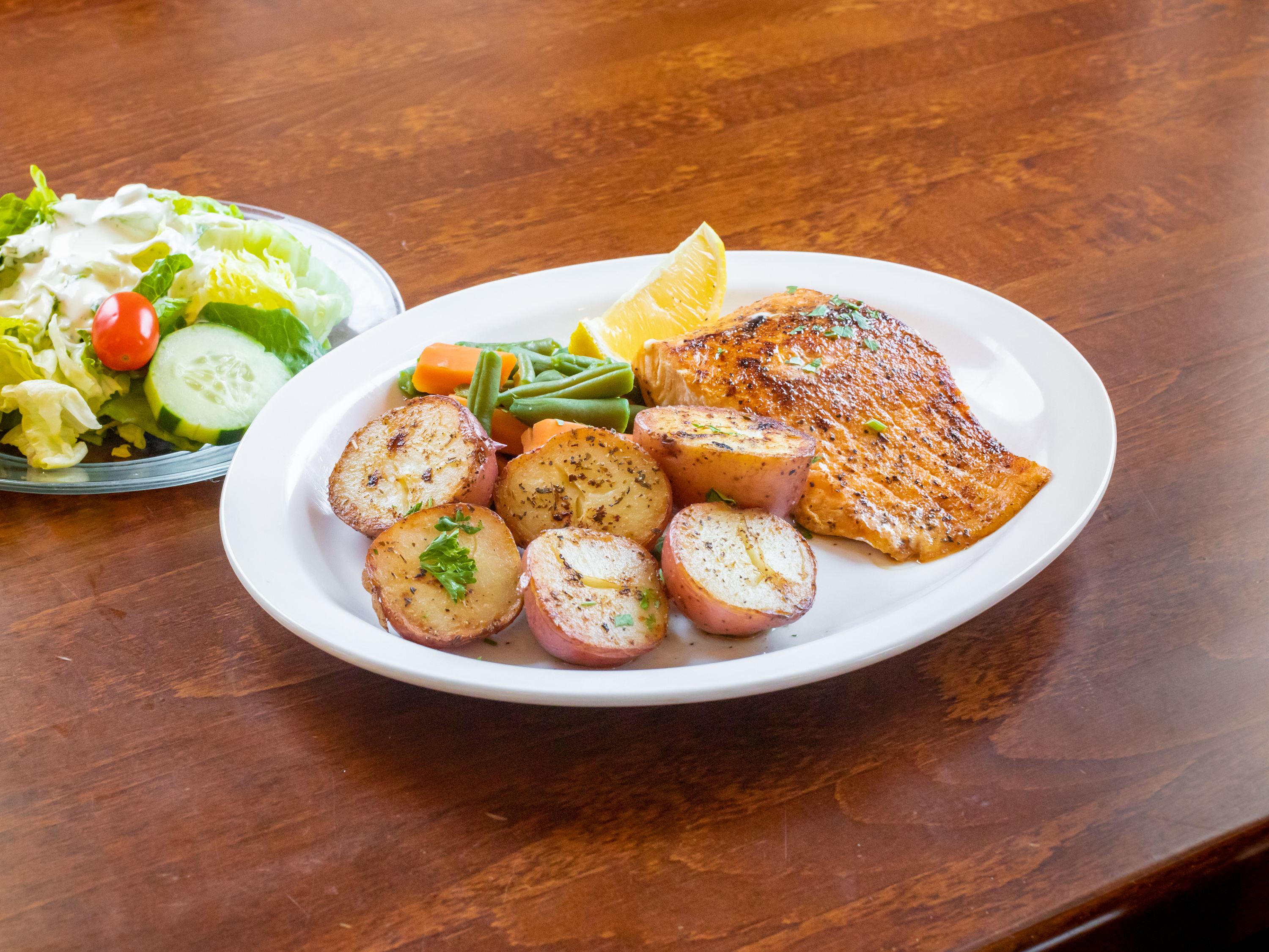 Order Grilled Salmon food online from Mom Restaurant store, Trenton on bringmethat.com