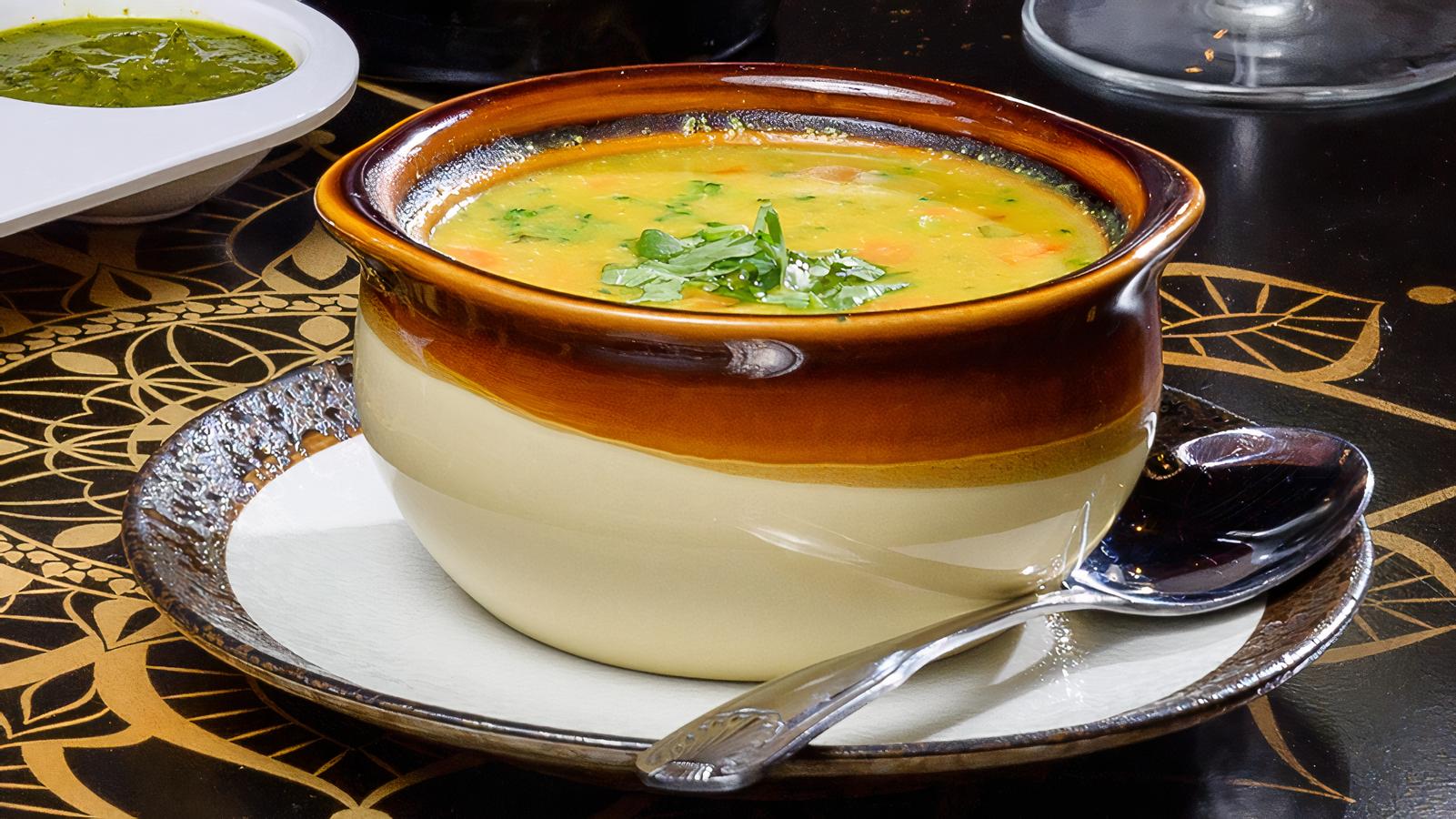 Order Veg Lentil Soup food online from Mandala Indian Cuisine store, Saratoga on bringmethat.com