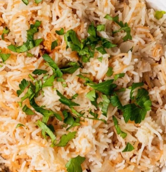 Order Rice Pilaf food online from AJ's Burgers store, New Rochelle on bringmethat.com