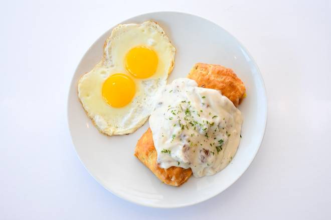 Order Stuffed Biscuit & Gravy food online from Sunny Street Cafe store, Des Peres on bringmethat.com