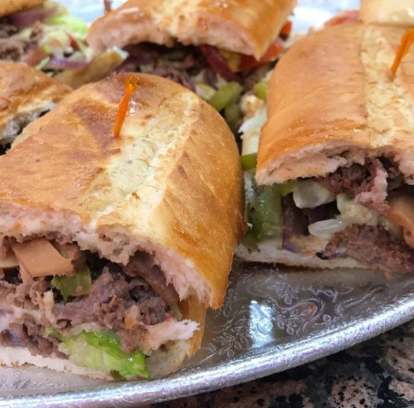 Order 12" Philly Cheesesteak Sub food online from Happys Pizza store, Dayton on bringmethat.com