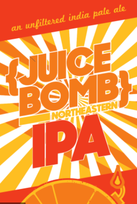 Order 6x12 oz. Canned Sloop Brewing Juice Bomb IPA Beer food online from NOFO Beer and Smoke store, Mattituck on bringmethat.com