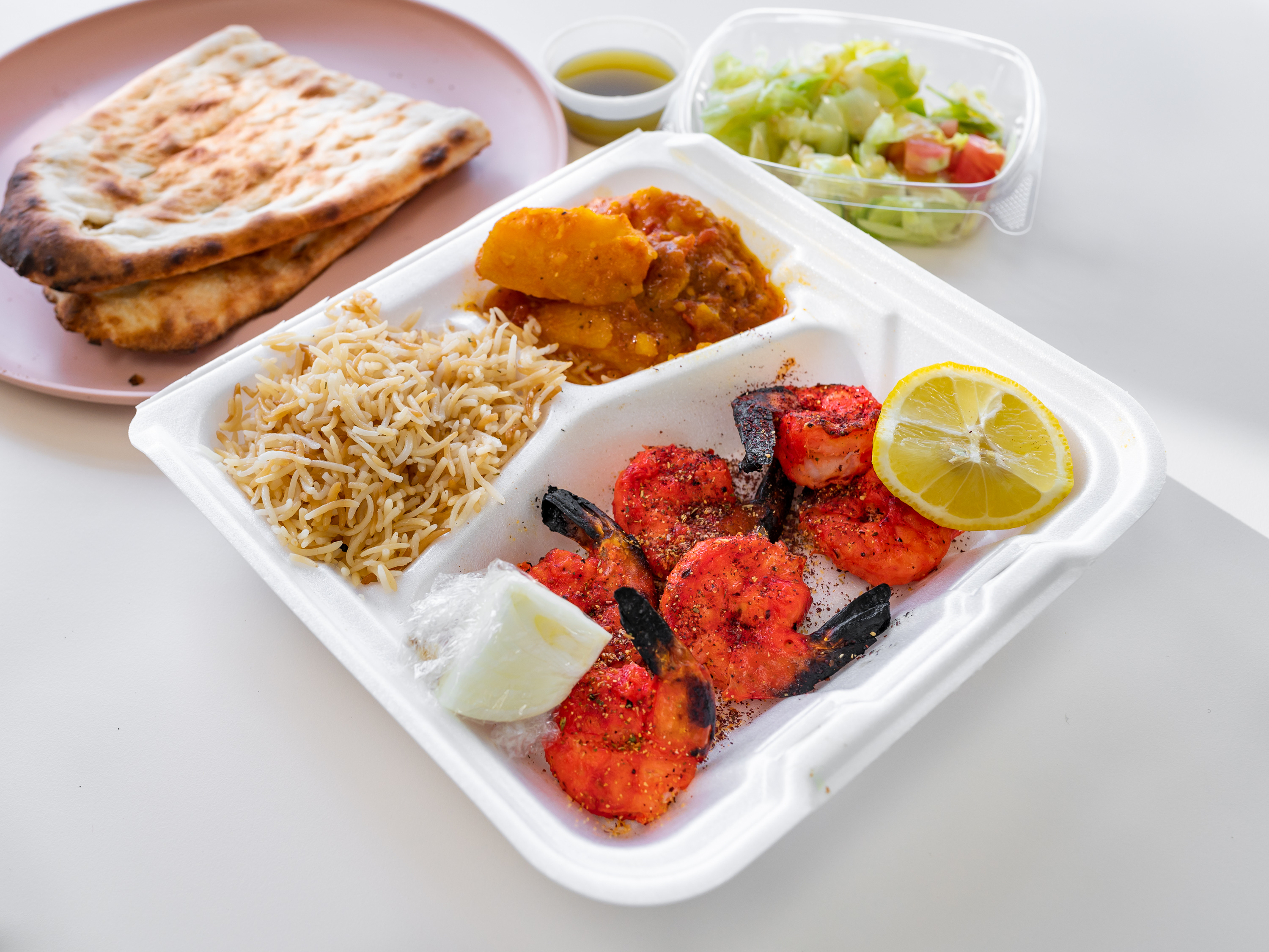 Order 12. Shrimp Kabob Special food online from Kabob Restaurant store, Fredericksburg on bringmethat.com