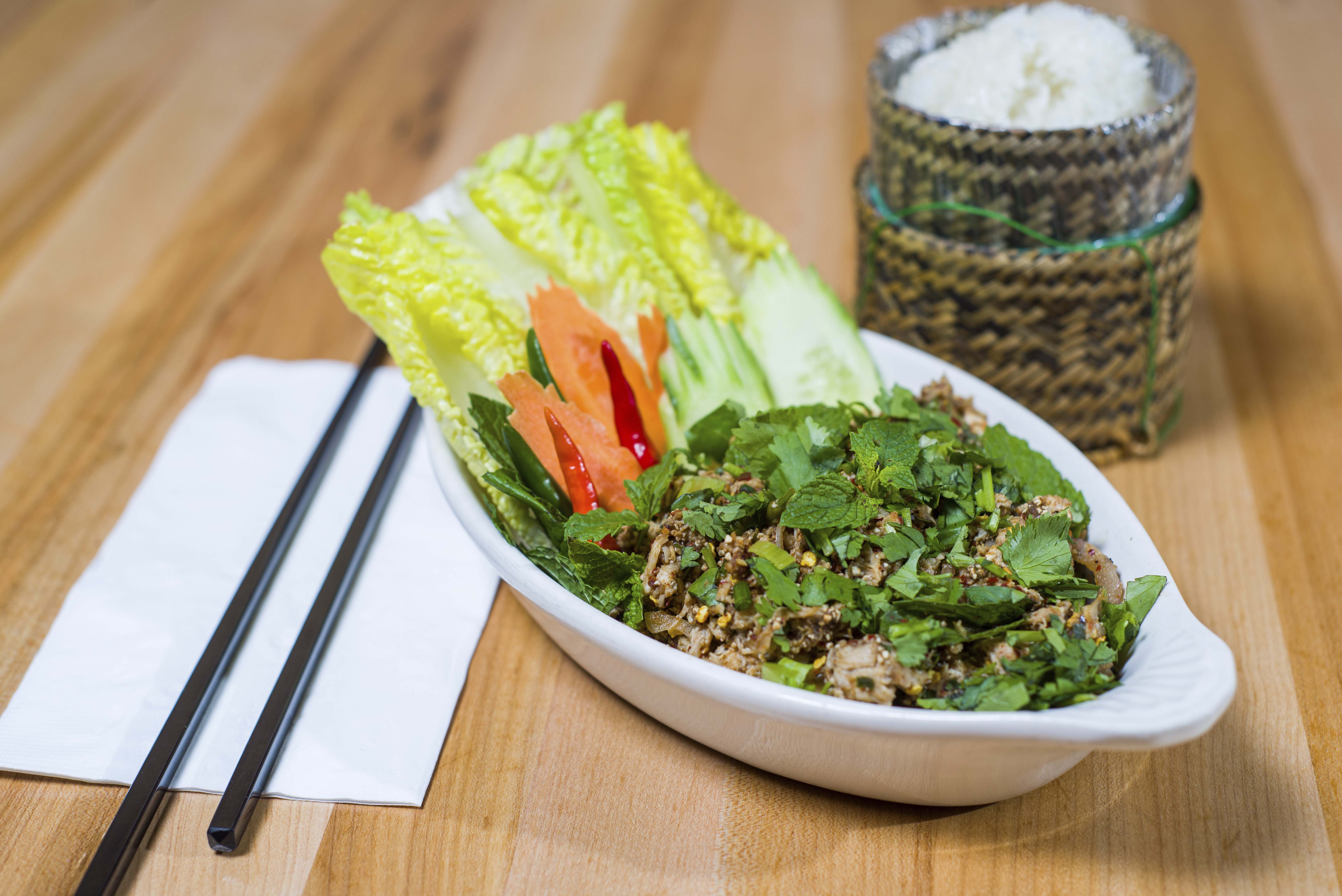 Order E1 Larb Gai(Chicken) food online from Flavor Lao Bowl store, Seattle on bringmethat.com
