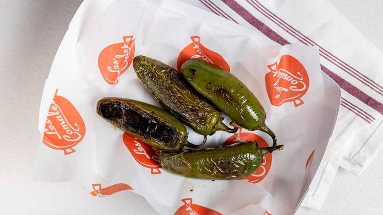Order Side of Grilled Jalapeños food online from Taqueria Los Comales store, Chicago on bringmethat.com