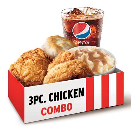 Order 3 pc. Chicken Combo food online from Kfc store, Sonora on bringmethat.com