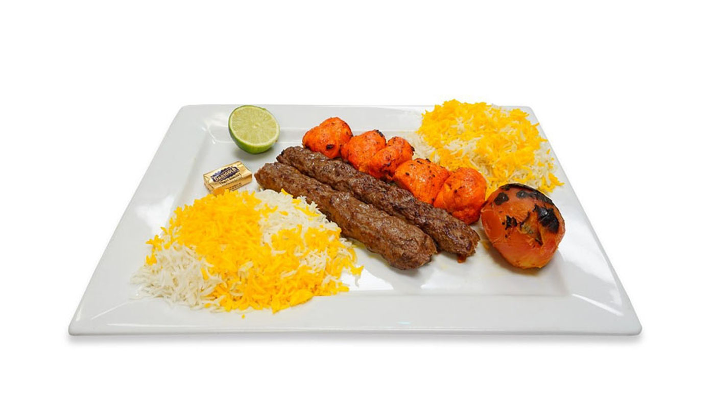 Order Combo Kabob M2 food online from M Cafe & Grill store, Lake Forest on bringmethat.com