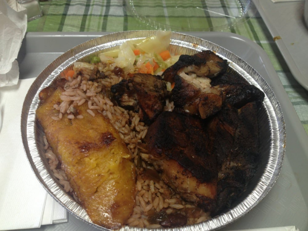 Order Jerk Pork Large food online from Norah'S Irie Jamaican Restaurant store, Long Branch on bringmethat.com