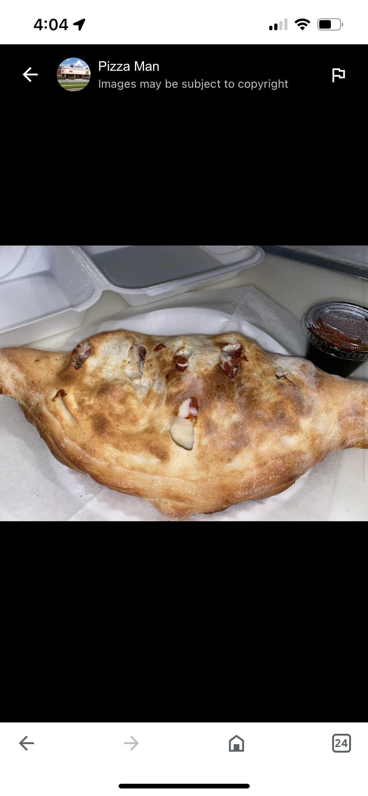 Order Ham Calzone - Calzone food online from Pizza Mania store, Norcross on bringmethat.com
