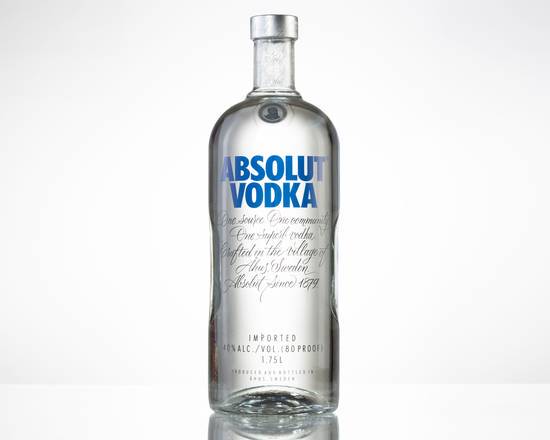 Order Absolut, 1.75L vodka (40.0% ABV) food online from Harwood Convenience Store store, Harwood Heights on bringmethat.com
