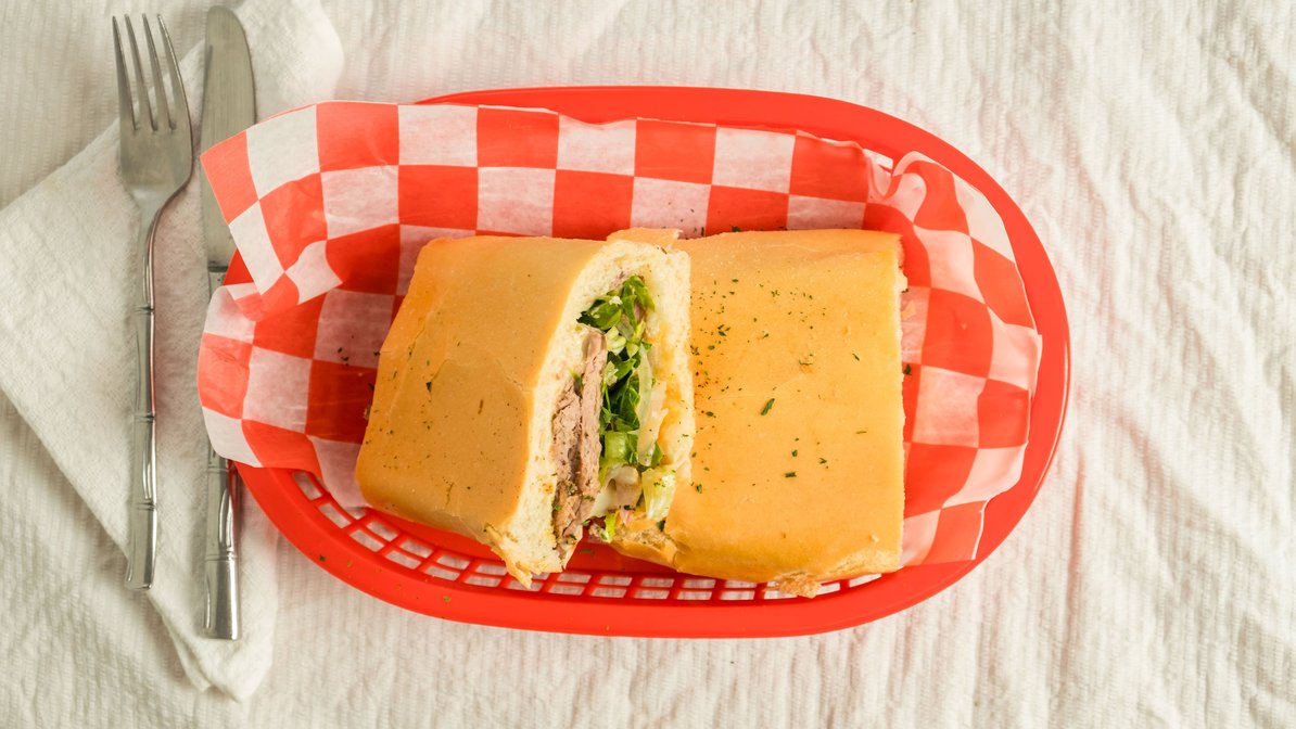 Order Pernil Sandwich food online from El Rincón Ponceno store, Lancaster on bringmethat.com