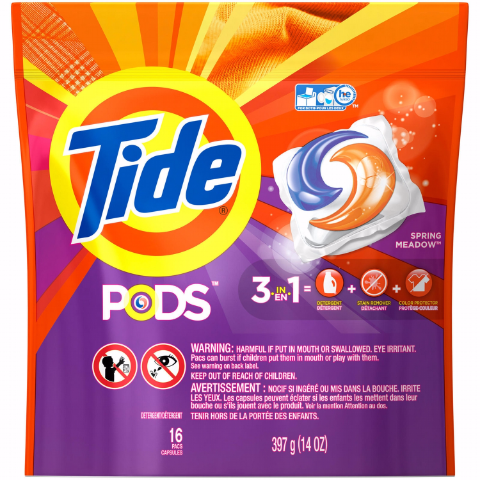 Order Tide Pods Spring Meadow 16ct food online from 7-Eleven store, West Columbia on bringmethat.com