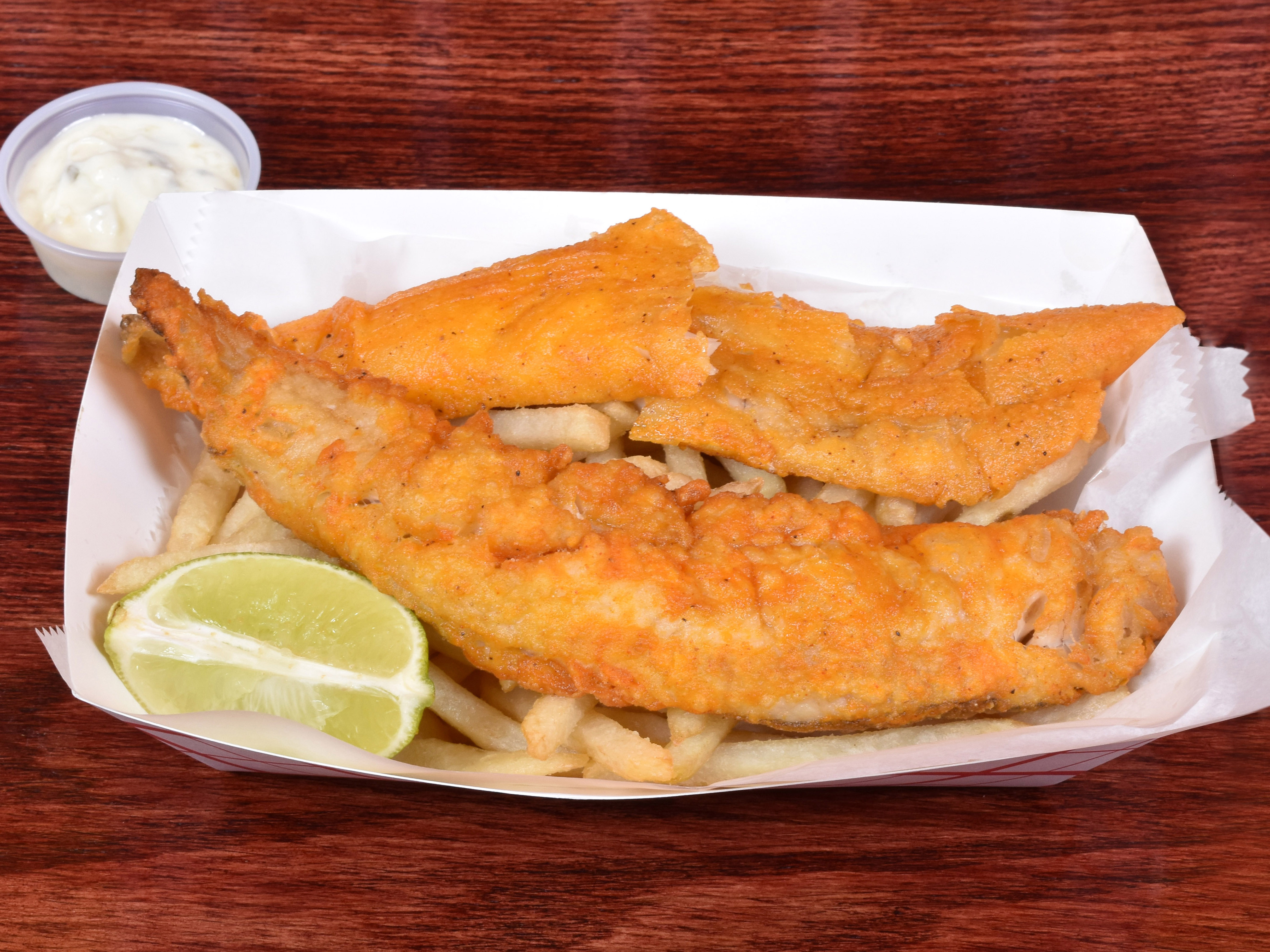 Order 2 Piece Whiting Fish with Fries food online from Rashel crown fried chicken store, brooklyn on bringmethat.com