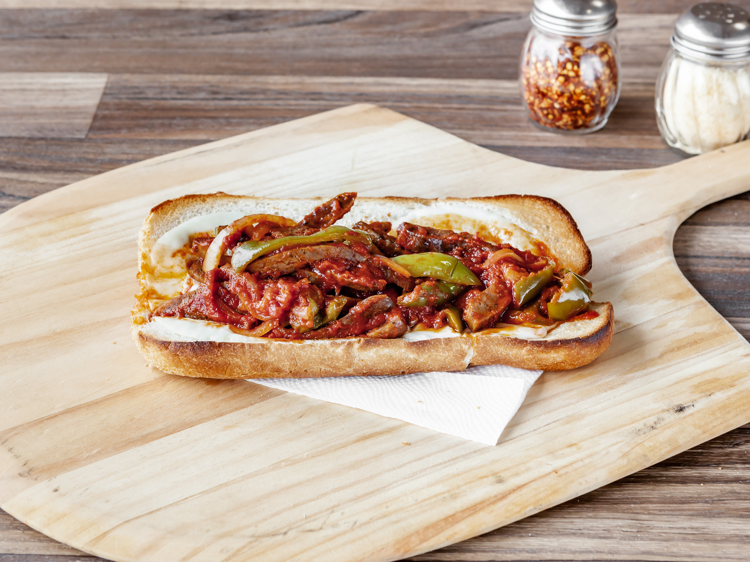 Order Sausage, Onions and Peppers Sub food online from Winners Ny Pizza store, Agoura Hills on bringmethat.com