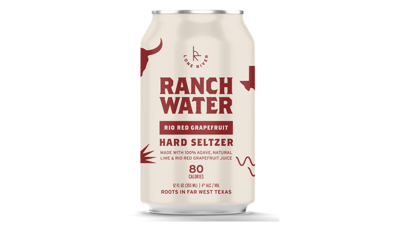 Order Lone River Rio Red Grapefruit Ranch Water 6x 12oz Cans food online from Spikes Bottle Shop store, Chico on bringmethat.com