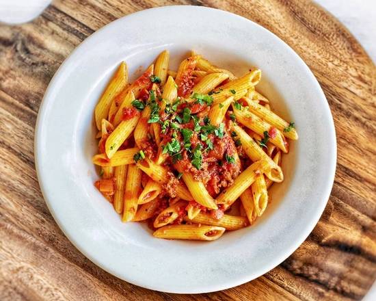 Order PENNE WITH MEAT SAUCE food online from Amicis East Coast Pizzeria store, Danville on bringmethat.com